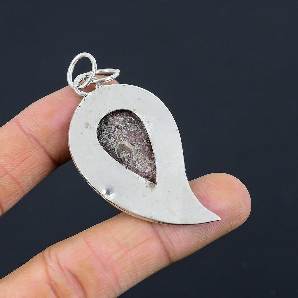 Sisters Day Sale 925 Silver Rhodonite Gemstone Engagement Bezel Wife New Pendant