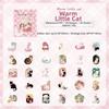 Cute Cartoon Style Stationery Stickers 60 Sheets Kitten Holiday Pet Stickers  Scrapbooking