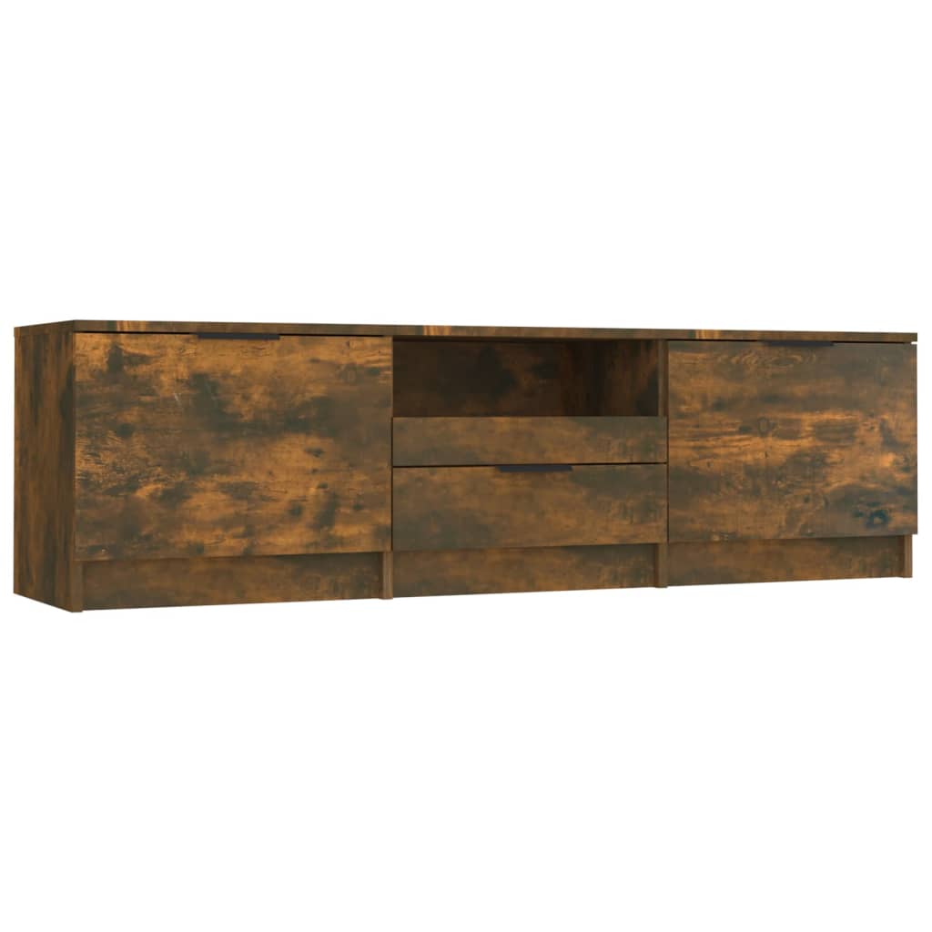 TV Cabinet Smoked Oak 140 x 35 x 40 cm Wood Based Material