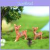 Adorable Resin Deer Figurine Miniature Moss Snow Scene Diy Christmas Decor