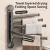 Не нужно сверлить, вращающаяся вешалка для полотенец на присоске, многополюсная складная стойка для хранения в ванной комнате, перекладина для подвешивания полотенец, кухонная вешалка для тряпок