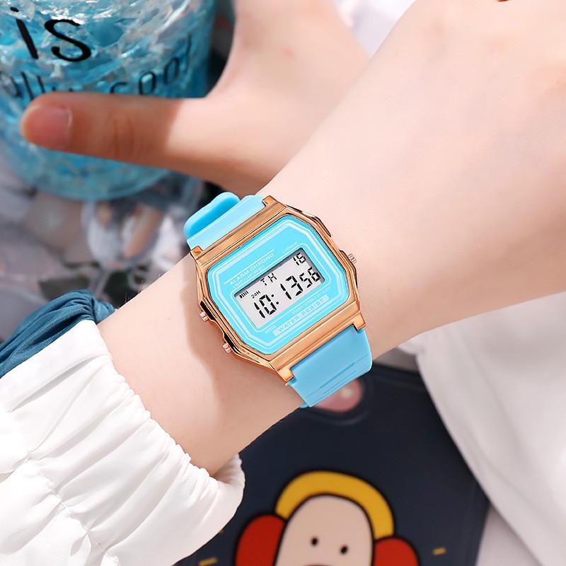 Электронные часы в лесном стиле унисекс с подсветкой и функциями для повседневной носки