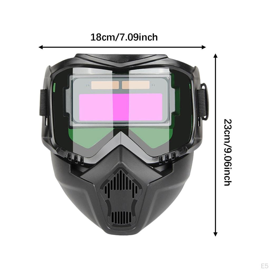 Welding Helmet Soldering Protector Detachable Dimming Breathable Welder Hood