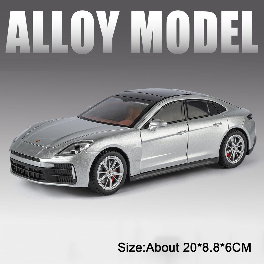1:24 Panamera 911 Turbo S Toy Alloy Car Model Toy Music Light Pull Back Simulation Vehicle Models Collection Gift for Friends