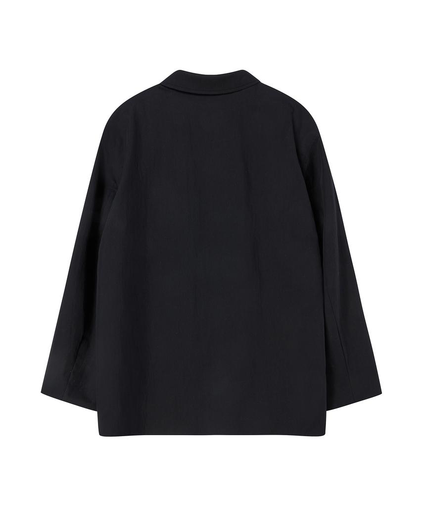 Beyond Closet [Collection Line] Italian Fabric Soft Structure Jacket Black