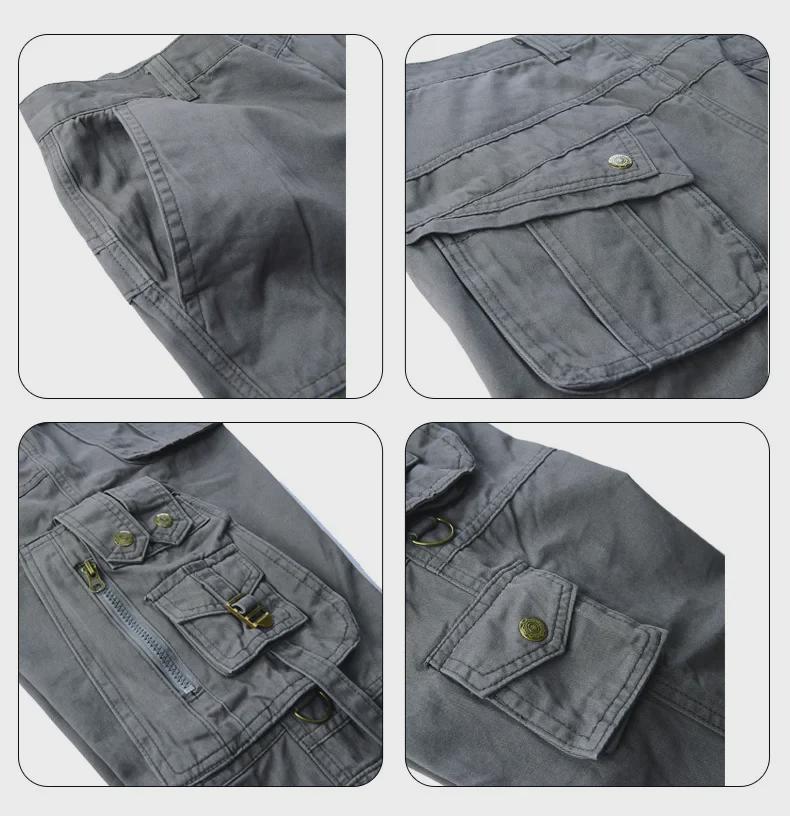 Мужские комбинезоны свободного покроя: Ветрозащитные, износостойкие, повседневные брюки с множеством карманов