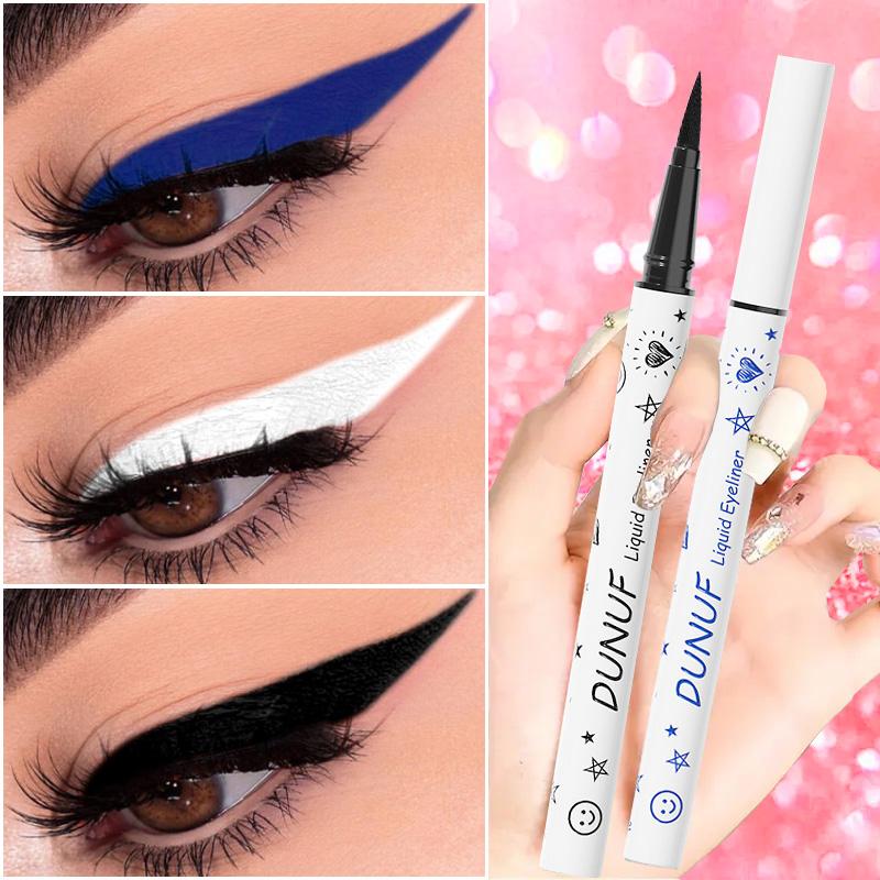 DUNUF 1 Pcs Long Lasting Eyeliner Ultra-fine Smooth Quick Dry Liquid Eyeliner Waterproof, Sweat-resistant and Beginner Friendly