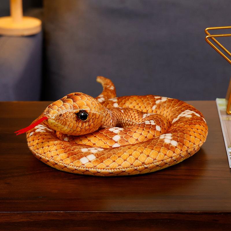 Simulation Snake Doll Realistic Python Constrictor Sleeping Child Boy Doll Plush Toy Birthday Gift