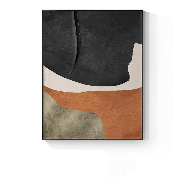 Scandinavian Abstract Color Poster Blocks and Black Lines Canvas Painting Nordic Wall Art Decoration Picture Home Design Decor