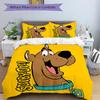 Scoobydoo Mystery Print 3Pcs Bedding Setduvet Cover With 2 Bedropillowcase Home Birthday Gift