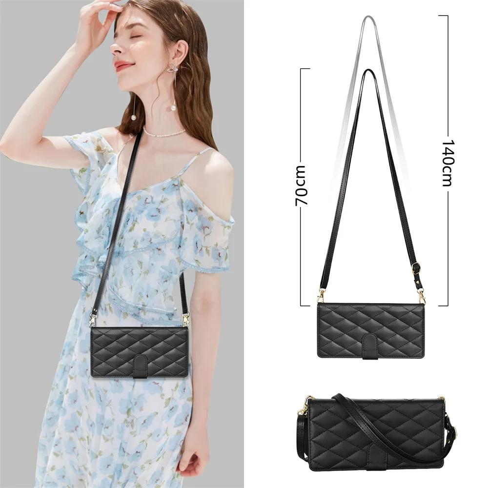 Чехол-кошелек с ремешком на запястье для iPhone 16 15 14 11 13 12 Mini X XR XS Pro Max 8 Plus с кожаным чехлом-кошельком и держателем для карт