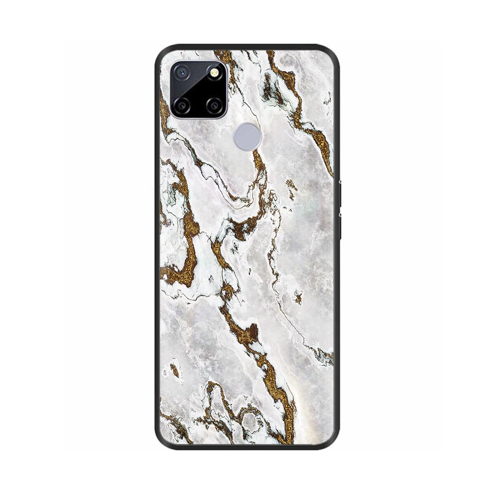 Чехол для Realme C25 C25s Мягкий Милый Чехол для OPPO Realme C25Y C21Y Силиконовый Черный ТПУ Чехол для Телефона Для OPPO Realme C21 Цветочный Чехол