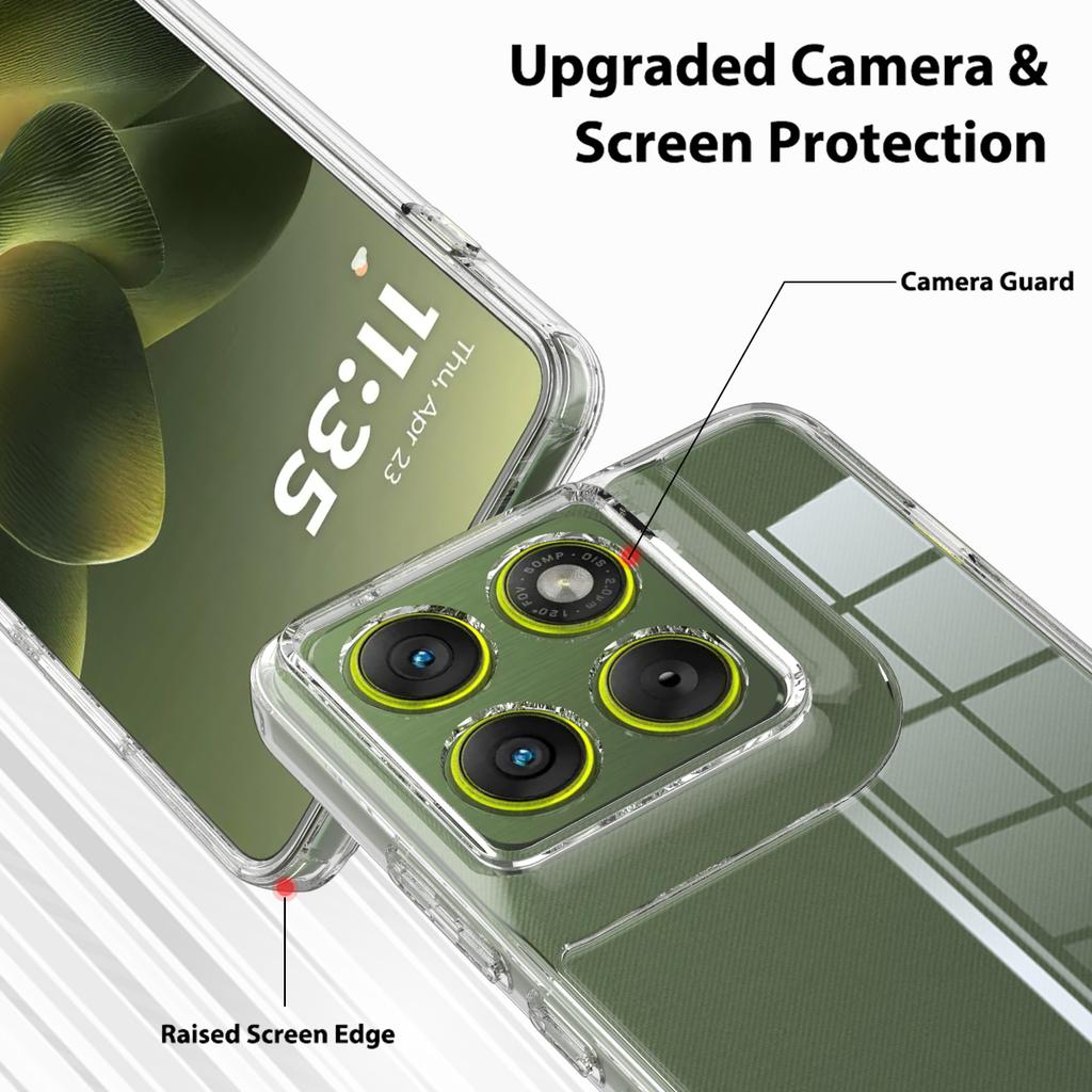 For Motorola Edge 70 5G/moto X70 Air Clear Phone Case TPU+Acrylic Shockproof Phone Back Cover