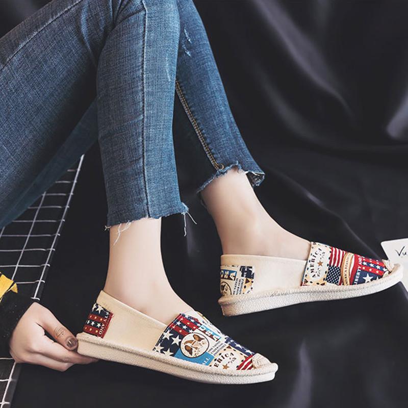 Весенняя и летняя обувь Plus One Pedal Lazy Shoes Студенческая обувь Fisherman Shoes Плоская обувь Женская обувь