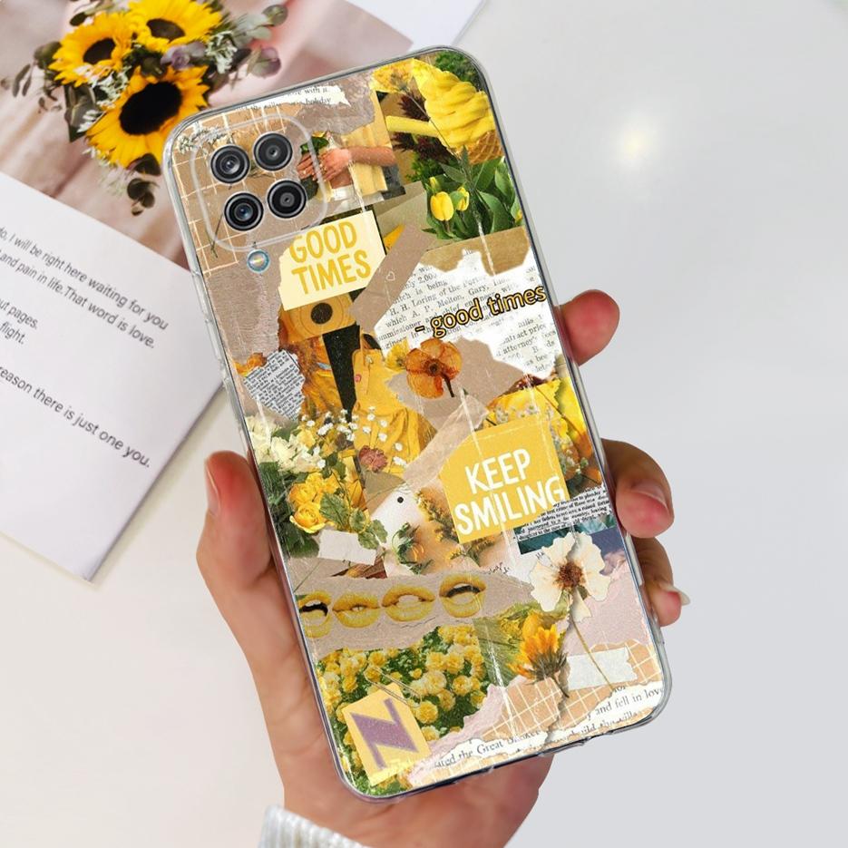 Чехол для Samsung Galaxy A12 F12 M12 Модный Расписной Чехол Прозрачные Силиконовые Чехлы для Телефона Для Samsung A12 M 12 Galaxy M12 Мягкие Fundas