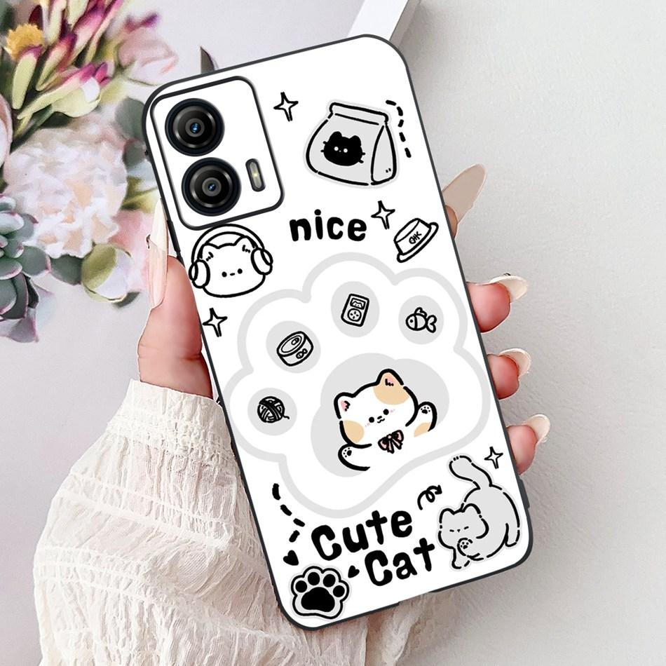 For Motorola Moto G53 G73 Elegant Floral Butterfly Phone Case For MOTO G53 G73 5G Soft Silicone TPU Cases