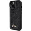 Guess Sequin Script Metal Case For Iphone 14 / 15 / 13 - Black