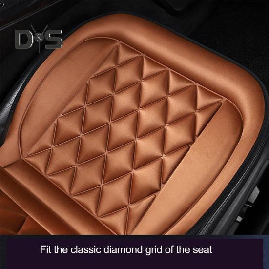 12V Heated Car Seat Cushion 2 Levels of Temperature Adjustable Seat Mat Overheat Protection Rhombus Texture Auto Seat Pad