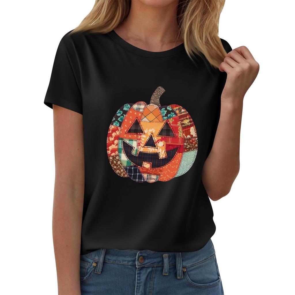 Женские футболки, Женские топы с коротким рукавом, Летняя мода, Повседневные стильные футболки с круглым вырезом, Туники