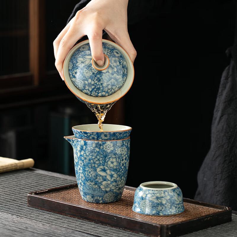 Шанци Сто цветов Жуская печь Керамический гайвань