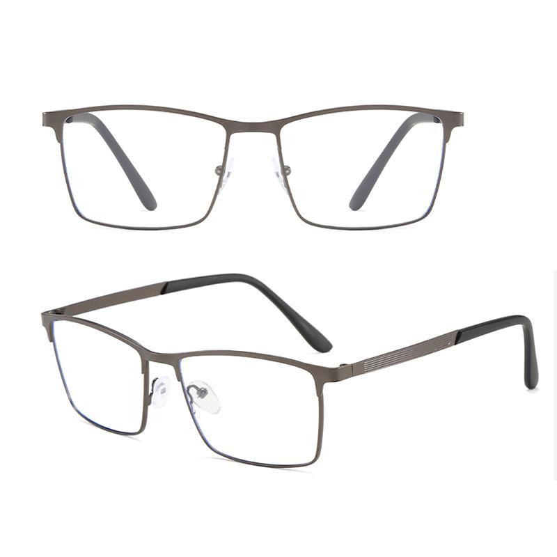 New Anti Blue Light Blocking Reading Glasses Men Metal Frame Business Computer Eyeglasses