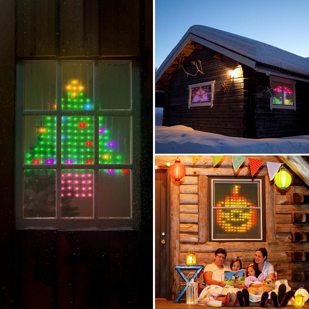 Программируемый умный Bluetooth светодиодный оконный занавес, гирлянда RGBIC Dream Color, сказочные огни на Рождество, свадьбу, декор для спальни