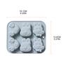 6 Cavity 3D Rabbit Silicone Flexible Food Grade Mould Clay Resin Ceramics Candy Fondant Candy Chocolate Soap Mould