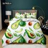 Комплект постельного белья с авокадо Комплект постельного белья с милыми фруктами Покрывало для одеяла Queen Tropical Botanical Cartoon Полиэстеровое одеяло