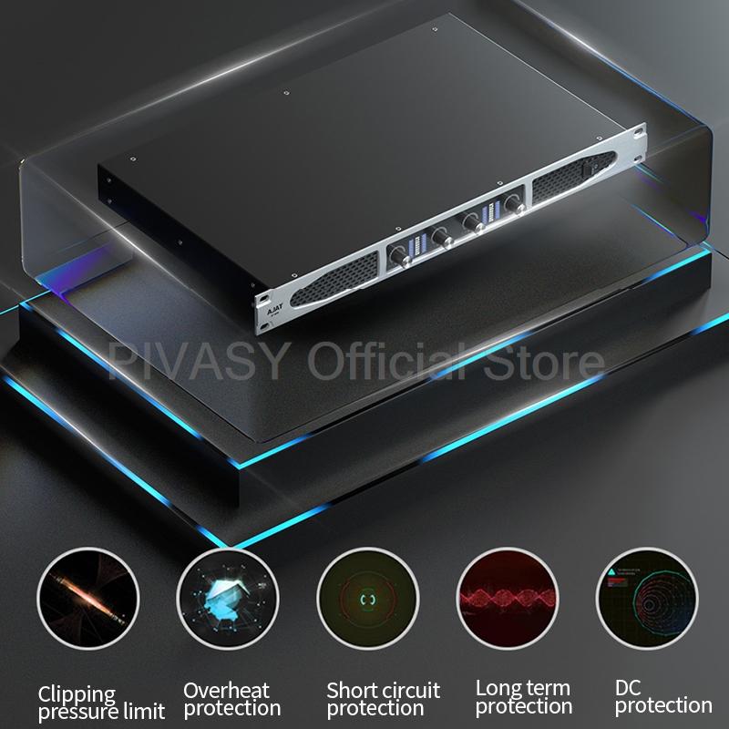 750-2000 Вт*2 Мощный профессиональный усилитель звука 2/4-канальный Hi-Fi цифровой сабвуферный усилитель для сцены, домашнего кинотеатра, усилитель звука