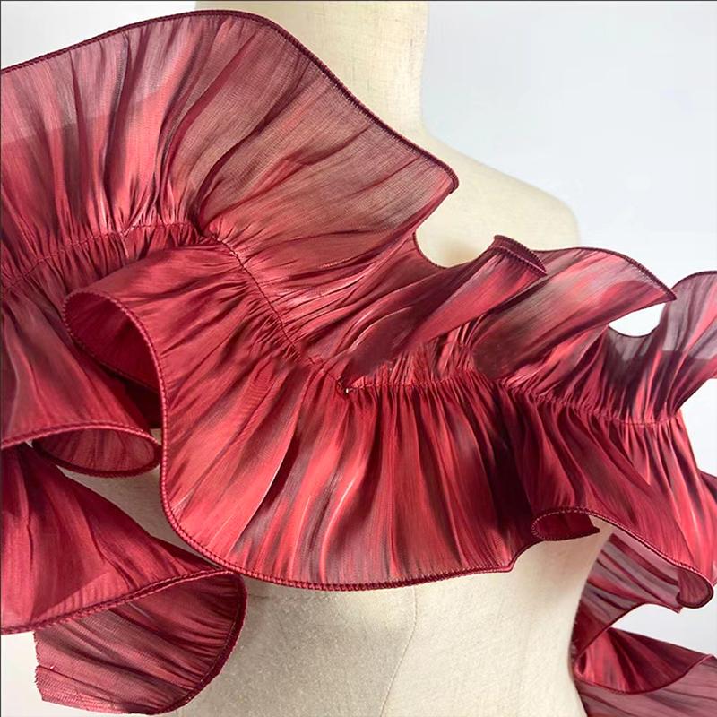 1 ярд оборка плиссированная кружевная отделка украшение платья ткань аппликация отделка швейная ткань DIY одежда рукоделие аксессуары