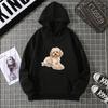 Spring Summer Women's Hoodie 3D Kawaii Dog Printed Fashion Casual Long Sleeve Round Neck Top Loose Clothing