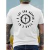 Мужская христианская футболка с принтом, легкая летняя футболка с круглым вырезом, повседневная футболка стандартного кроя с коротким рукавом, можно стирать в машине