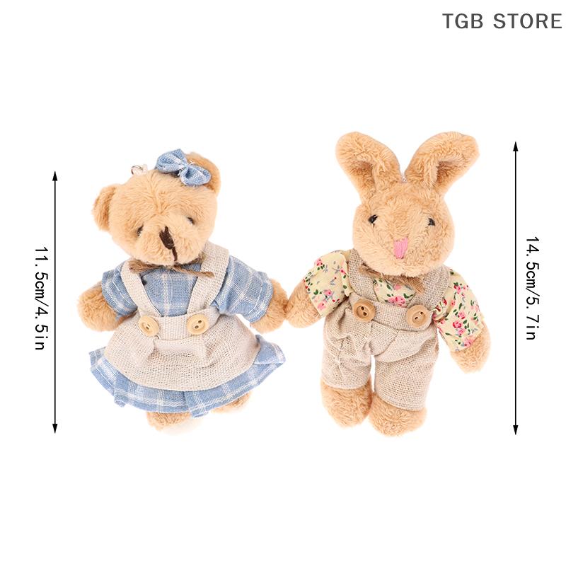 Мультяшный кролик, мягкая набивная кукла, носит одежду, плюшевый брелок-мишка, игрушка-подвеска, украшение для рюкзака/сумки, брелок для ключей, подарок для ребенка