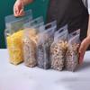 10/30PCS Sealed Ziplock Bags Clear Plastic Handle Bag Stand Up Food Packaging Pouches Resealable Candy Nuts Storage Bags