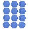 12Pcs Sound Absorption Panel Hex Acoustic Isolation Soundproofing Foam Set Kit for HomeBlue