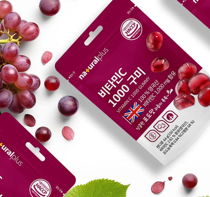 [Natural Plus] Vitamin C 1000 Gummy Grape Flavor 44g / Vitamin Jelly