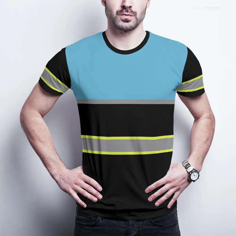 Высококачественные мужские футболки, защитная рабочая одежда, дышащая униформа с 3D-принтом, впитывающая пот, удобная футболка большого размера