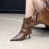 2025 Designer Women Boots Pointed Toe High Heels Sexy Shoes 2025 Brand Pumps Winter Woman Chelsea Boots Leather Shoes