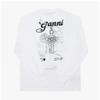 Ganni Graphic Logo Recut Heavy Women S Long Sleeve Tee T4139