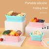 Creative Edible Silicon Lunch Box Retractable Folding Fresh-Keeping Box with Lid Plate Portable Lunch Bento Box