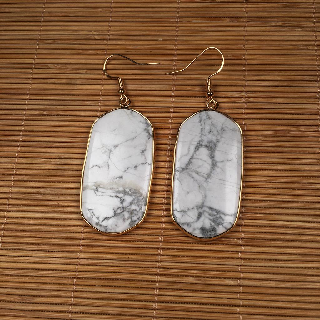 Серьги женские из натурального камня