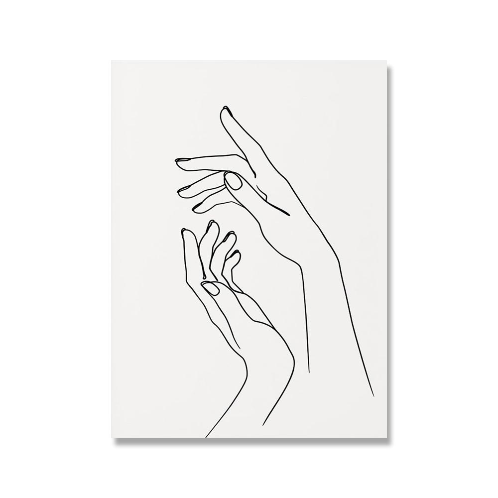 Скандинавские минималистичные черно-белые фигуры, линии искусства, сексуальная женщина, руки, тело, обнаженная стена, холст, картины, постеры, принты, декор для спальни