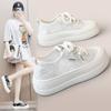 Kt2651 New White Shoes Women's  Summer Breathable Mesh Shoes Raise the Bottom Board Shoes Women's Shoes Mesh Students