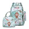 3Pcs/set Cute Printed Backpack Lunch Bag Pencil Case Teen Child Girl Kid Schoolbag Student Bookbag Knapsack Women Travel Bag Gift