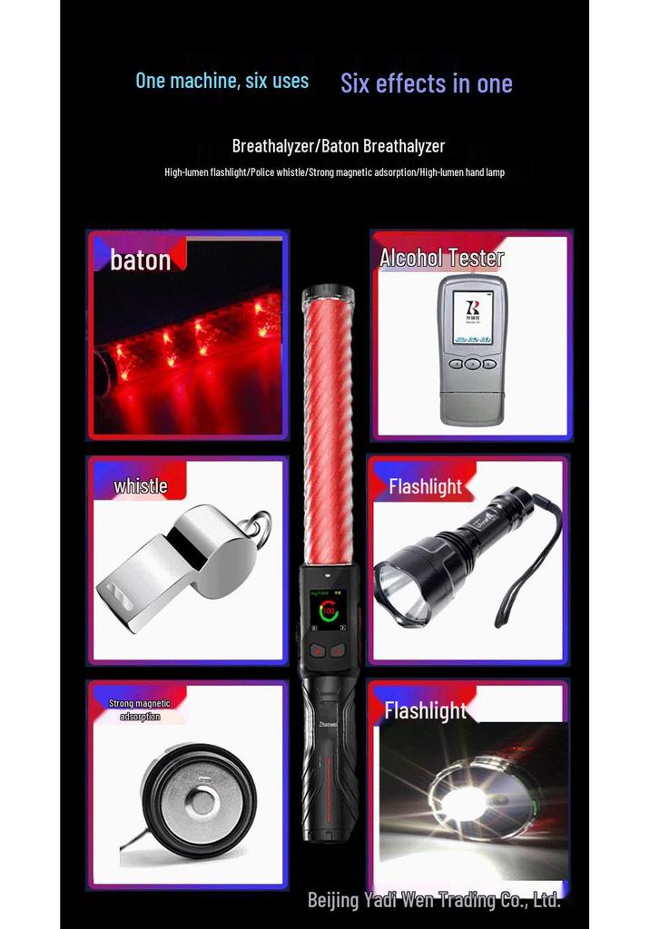 High-Precision Alcohol Breathalyzer with Voice Alert - Model No. 3 Drunk Driving Detector