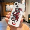 Модный противоударный прозрачный чехол для телефона с драконом для iPhone 14 13 12 11 Pro Max 7 8 Plus X XR XS Max SE 2022, силиконовый чехол Fundas