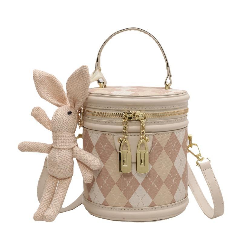 Сумка-цилиндр в форме ромба, женская переносная сумка-ведро, маленькая сумка, универсальная женская сумка через плечо, модная сумка Oblique Span