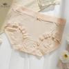 Ice Silk Panties for Women New Bow Seamless Mid-waist Underwear Summer Thin Breathable Pure Cotton Crotch Sexy Briefs