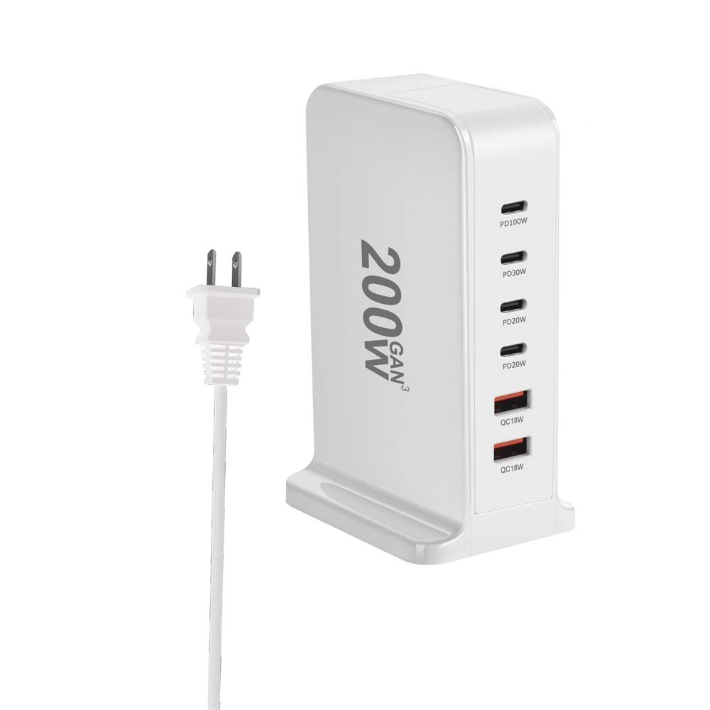 200 Вт 168 Вт настольное зарядное устройство GaN Quick PD 6 портов USB Type C США ЕС Австралия Великобритания адаптер для мобильного телефона ноутбука ПК док-станция для зарядки