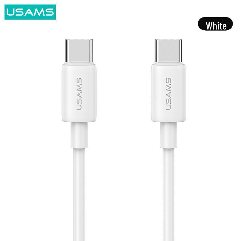 USAMS Nylon PD USB-C to USB-C Cable, 60W/100W, 5A Fast Charging